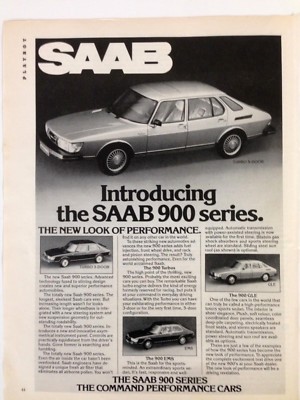 1979 Saab 900 Print Ad Turbo