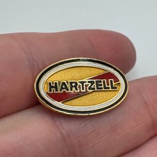 Vintage Hartzell Propeller Oval Logo Enamel Lapel Pin Tie Tack Yellow Red White