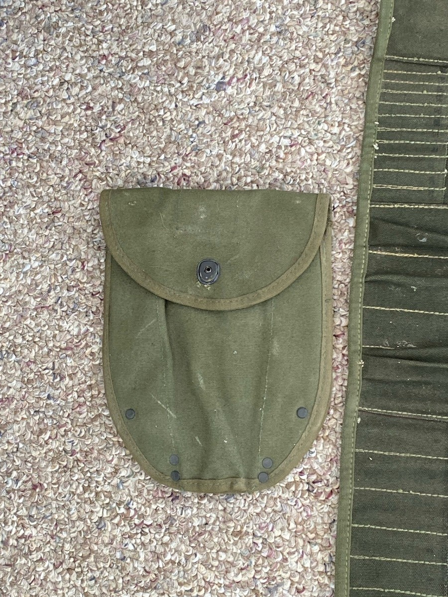WW2 US Army Mechanic Roll Up Fold Shovel Tool Bag Carrying Case