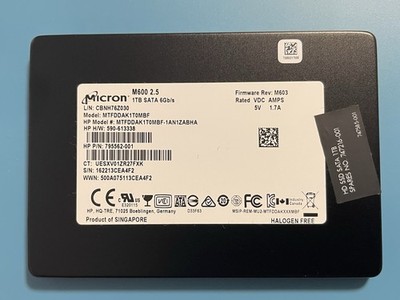 Micron 1TB M600 MTFDDAK1T0MBF SSD 6Gb/s 2.5'' SATA III Solid State Drive