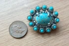 BEAUTIFUL VINTAGE BROOCH  WITH PEKING GLASS