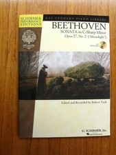 Beethoven Sonate C-Sharp Minor Moonlight Schirmer Performance piano musique et CD