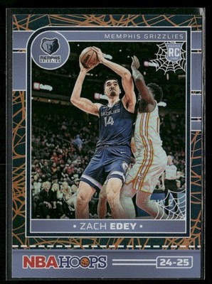 2024-25 Hoops Haunted Hoops #256 Zach Edey Holo Webs Memphis Grizzlies