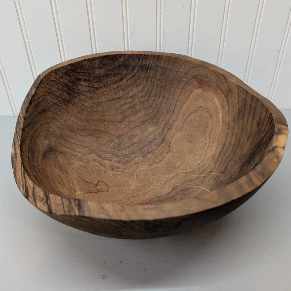 Clarendon Hardwood Bowls Vermont Wood Salad Bowl 13 inches Wooden Decorative - Image 4 of 4