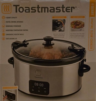 Brand New - Toastmaster 6-Quart Digital Slow Cooker with Locking Lid