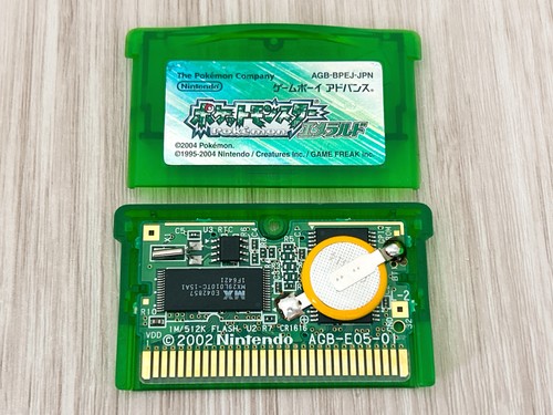 Pokemon Emerald Gameboy Advance Japanese Tested Authentic New Battery GBA