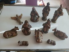Vintage Made In ITALY Christmas Nativity Scene Set of 11 Pieces