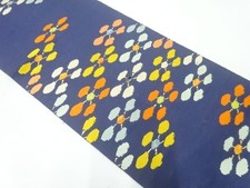 7665381: JAPANESE KIMONO / ANTIQUE FUKURO OBI / SILK / HEIZO TATSUMURA / WOVEN R