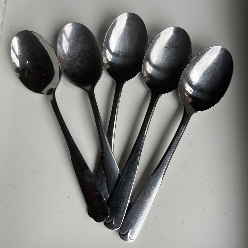 Northland Oneida Stainless Korea VILLAGE COMMON 5 Oval Soup Spoons