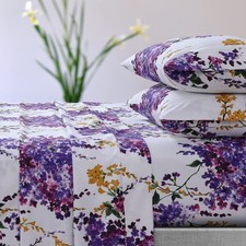 Tribeca Living Serena Printed 110-Gsm Microfiber Sheet Set Cal King
