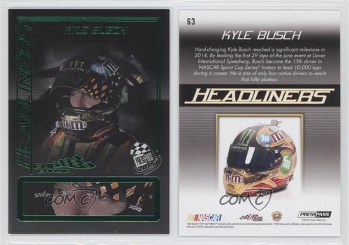 2015 Press Pass Cup Chase Headliners Green /10 Kyle Busch #63 0f8 - Picture 3 of 3