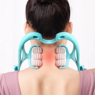 Multifunctional Manual Six-wheel Neck Massager Massage Relieve Roller Massage To - Image 1 of 4