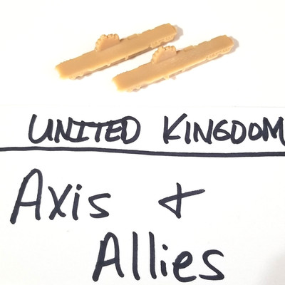 Lot of 2 Axis & Allies *** United Kingdom Aircraft Carriers *** Pieces Parts