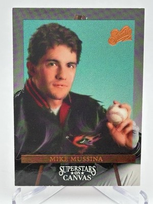 1993 Studio Mike Mussina Superstars On Canvas #4 HOF Baltimore Orioles