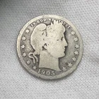 1905-O Barber Quarter Dollar 90% Silver 25c New Orleans US Coin