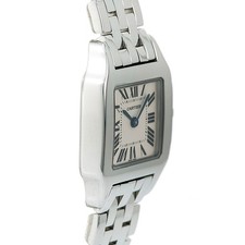 Cartier Santos Demoiselle W25064Z5 SS White Dial Quartz Women's Watch 22mm 4