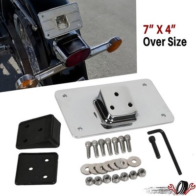 License Plate Laydown Mounting Bracket Kit For Harley Sportster Dyna Softail