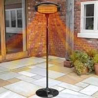 Patio Heater 2000W Outdoor Standing Radiant Tower with 3 Heat Settings
