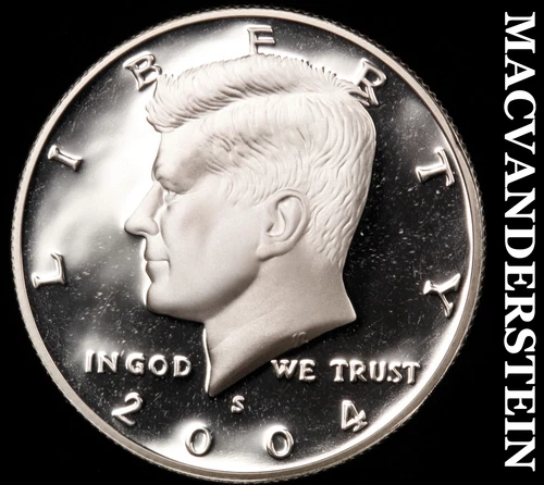 2004-S Silver Kennedy Half Dollar-Choice Gem Proof Lustrous No Reserve #i3121