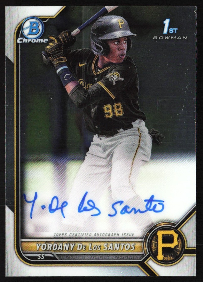2022 Bowman Chrome Yordany De Los Santos Auto #CPA-YD GS1