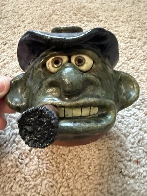 Brian Wilson Pottery Face Jug Cigar 2003