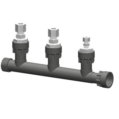 Agrowtek 3-Port Sensor Manifold 1'' | Hydroponic Inline Indoor Garden