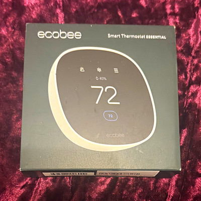 ecobee Smart Thermostat Essential Wi Fi Bluetooth Works w/ Alexa Google Apple