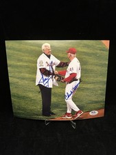 Dallas Green & Charlie Manuel Autographed Phillies 8 x 10  Photo PSA COA