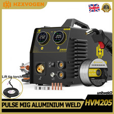 HZXVOGEN 205Amp 5in1 MIG Welding KIT 220V Pulse MIG Lift TIG MMA Welder Home DIY