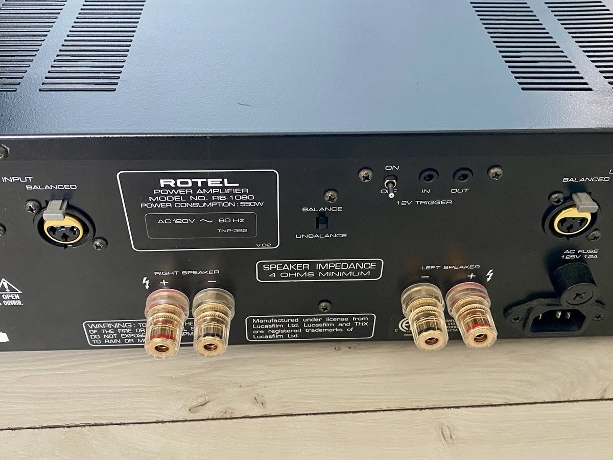 ROTEL RB-1080 THX Stereo Power Amplifier Amp in Excellent