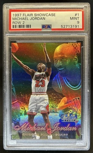 1997-98 Fleer Flair Showcase Michael Jordan Row 2 #1 Bulls PSA 9