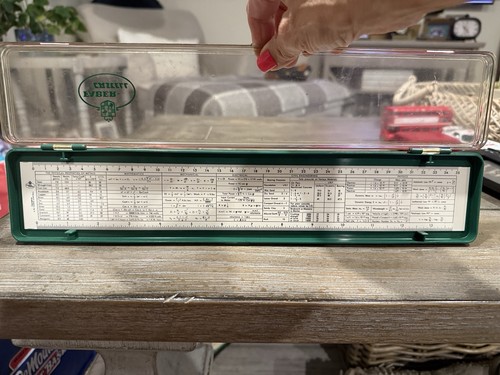 Vintage Faber Castell 2/82N Novo Duplex Slide Rule Calculator & Case