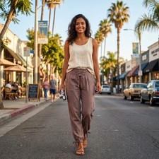 Tr217 L Vintage Style Cotton Harem Hippie Boho Woman Ladies Pant TROUSER Nepal