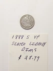 1888 S VF Seated Liberty Dime Scarce