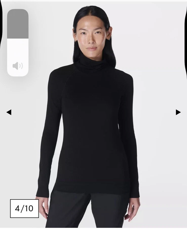 BNWT Sweaty Betty Modal Dot High Neck Jacquard Base Layer Top Small Black
Opens in a new window or t