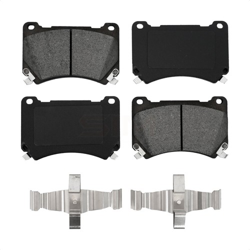 Coated Disc Brake Rotors And Semi-Metallic Pads Front Kit For Hyundai Genesis - Picture 9 of 11