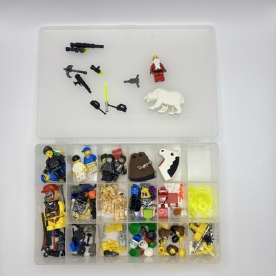 Lot of Lego Minifigures & Parts Lightsaber Hats Animals Weapons Darth Maul Head
