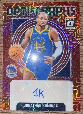 2024-25 Panini Donruss Optic Opti-Graphs Jonathan Kuminga Auto Red Mojo #OG-KUM
