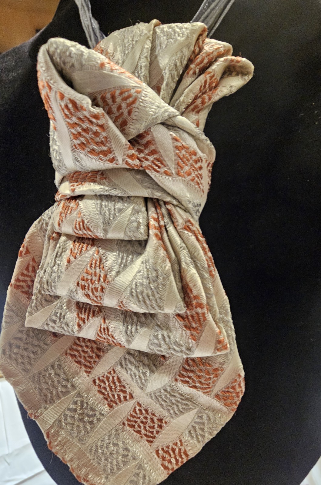 Handmade Multicolored Statement Tie Necklace - image 3