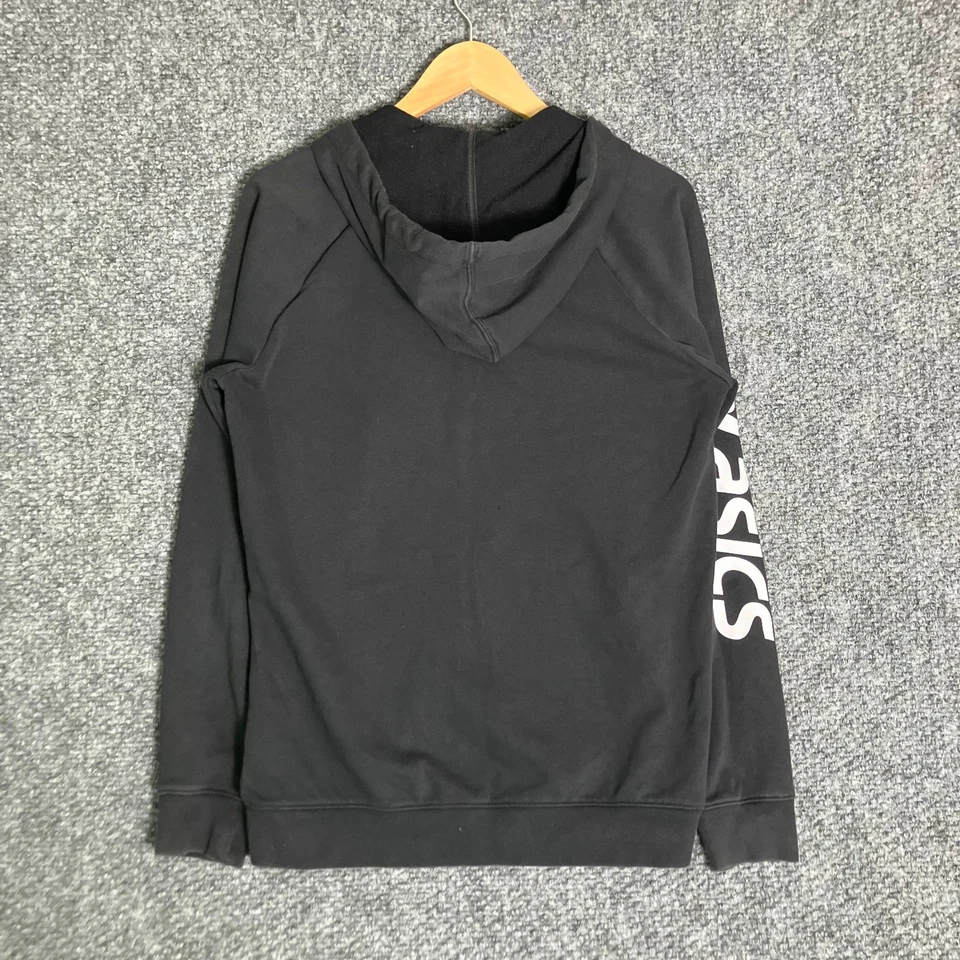 Sudadera con Capucha ASICS Negra Gráfica Cremallera Completa Logo Estampado Manga Para Hombre Mediana Foto 2 de 4