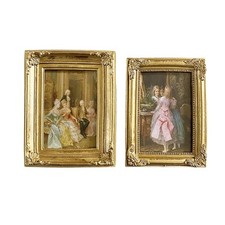 Resin Photo Frame Picture Frame Poster Glass Front Carved Floral for Party