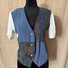 Fritzi california multi blue vest with sleeves Ptp 18”
