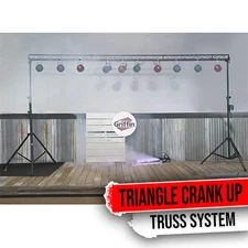 Crank Up Triangle Truss Light Stand - DJ Booth Lighting Trussing Stage Mount PA