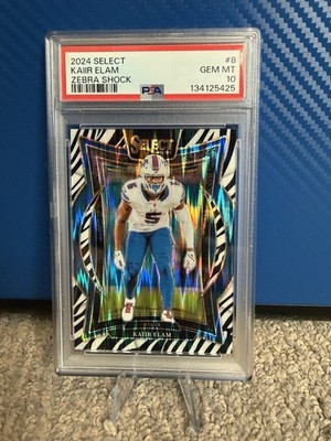 2024 Panini Select #8 Kaiir Elam Zebra Prizm Shock PSA 10 | eBay