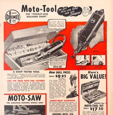 1948 Dremel Mfg Moto-Tool Advertisement Pocket Size Vintage Shop Tools F15V1