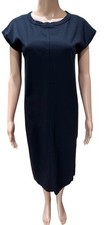 Everlane Womens Solid Black Crew Neck Cotton Sleeveless Shirt Dress Size XS