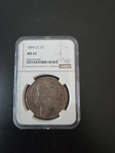 1884-CC $1 Carson City Morgan Silver Dollar NGC MS62