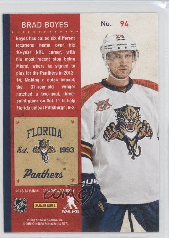 2013-14 Panini Playoff Contenders Brad Boyes #94 - Image 2 of 2