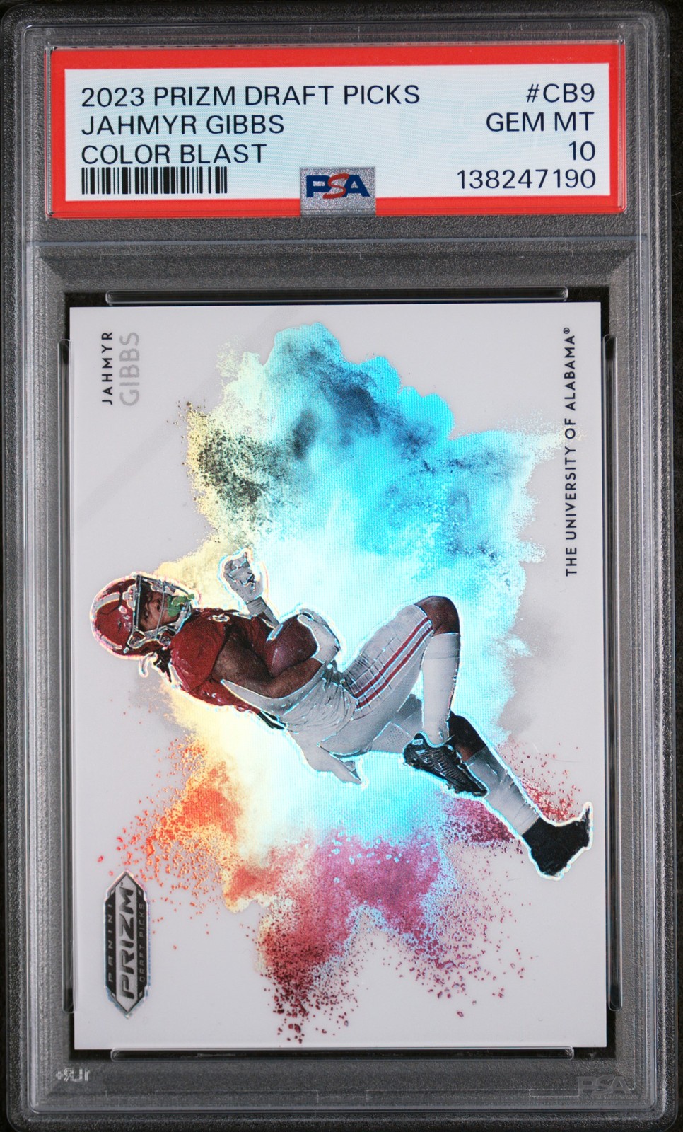 Jahmyr Gibbs Panini Prizm Draft Picks Color Blast #CB9 Base