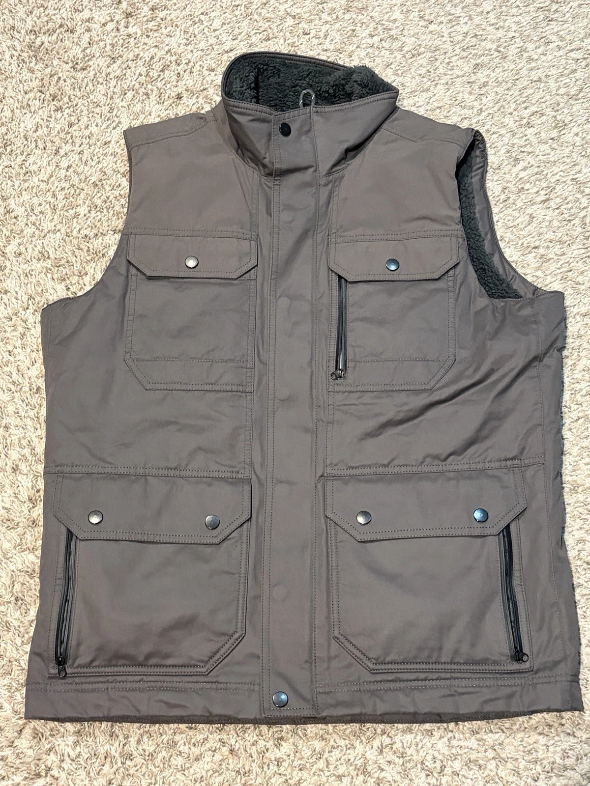 KUHL Projekt Sherpa Fleece Lined Vest Mens L Mint Condition